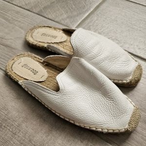 Soludos Leather Slip- On Mule Espadrilles